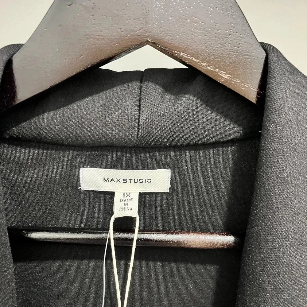 Max Studio Black Blazer Jacket Size 1X New With Tags